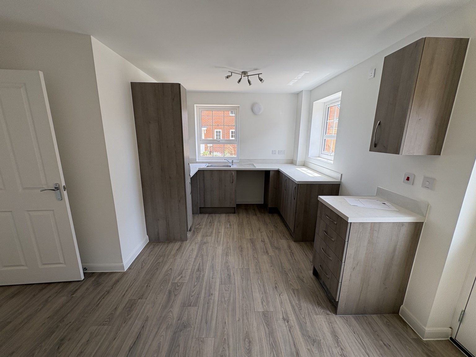 Kitchen in a newly built home