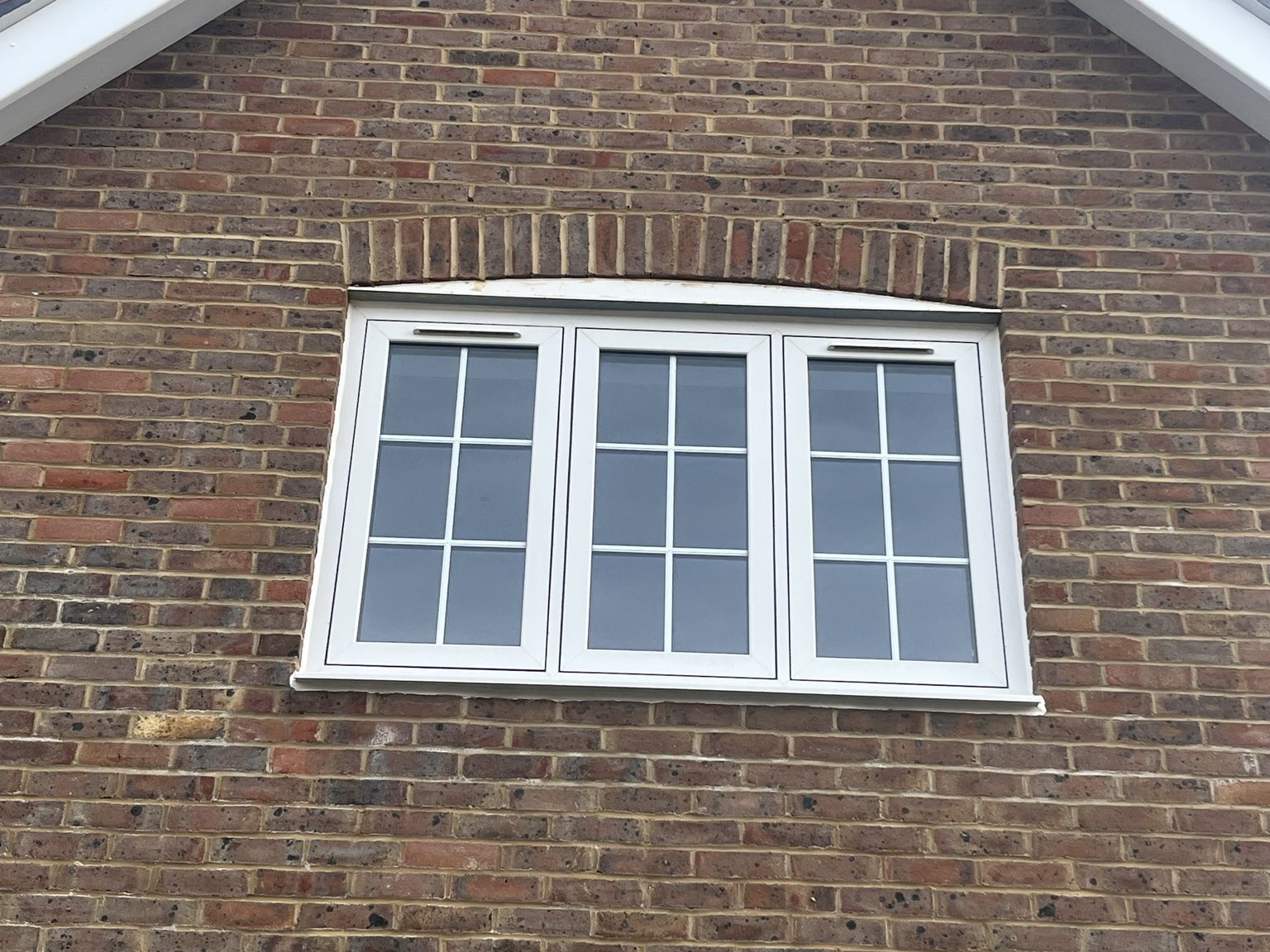External window and brickwork elevation